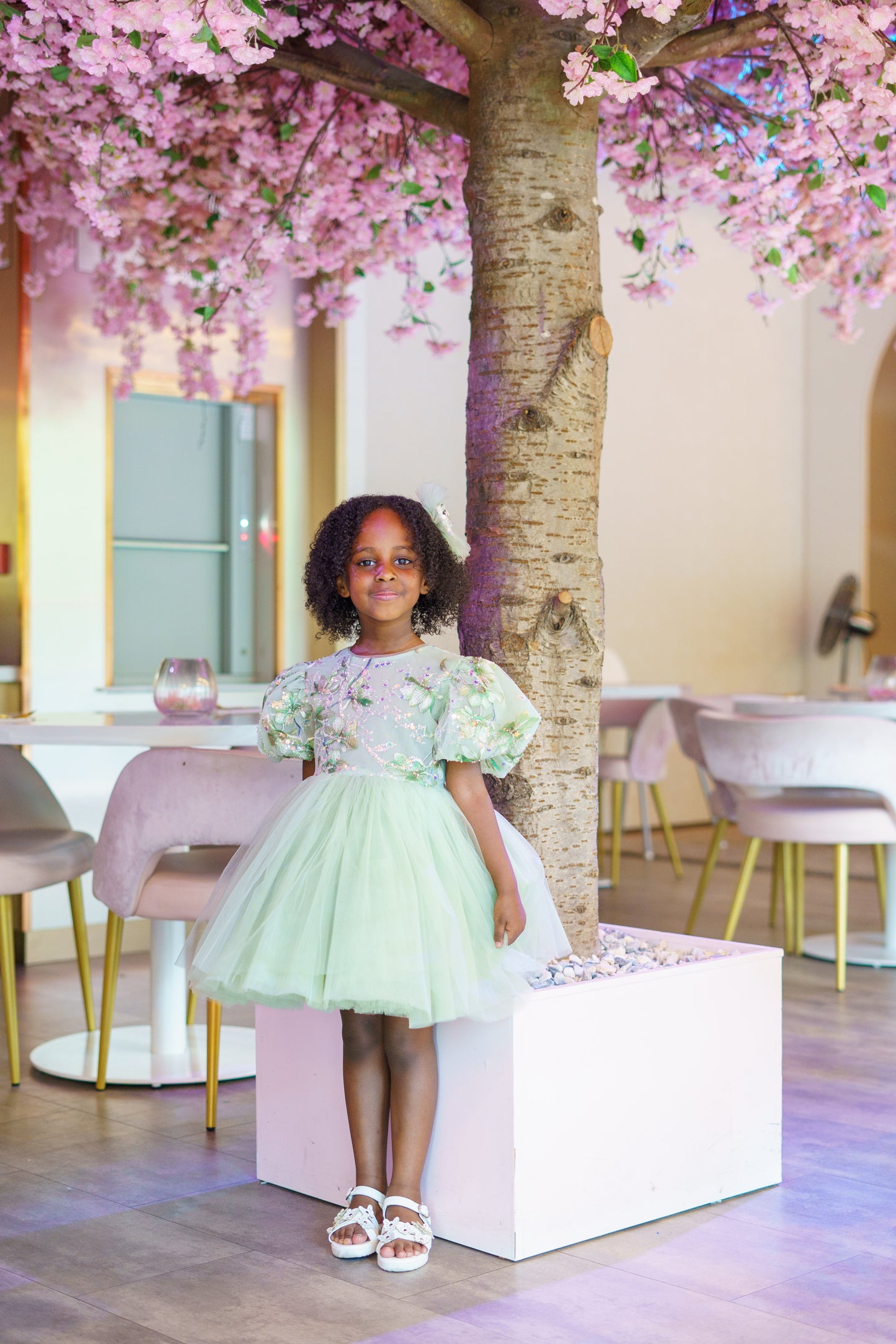 Pastel Blossom Tulle Dress