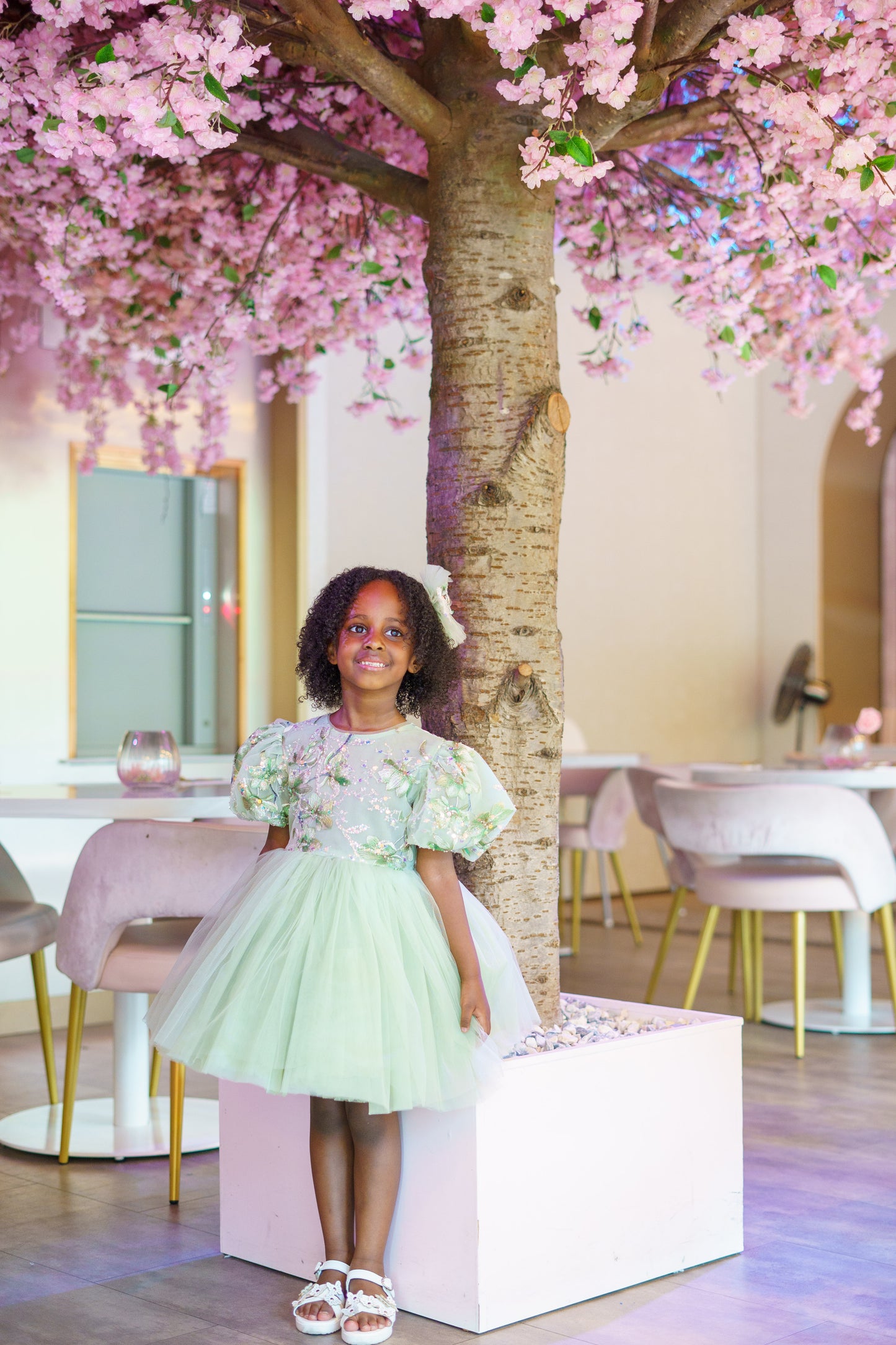 Pastel Blossom Tulle Dress
