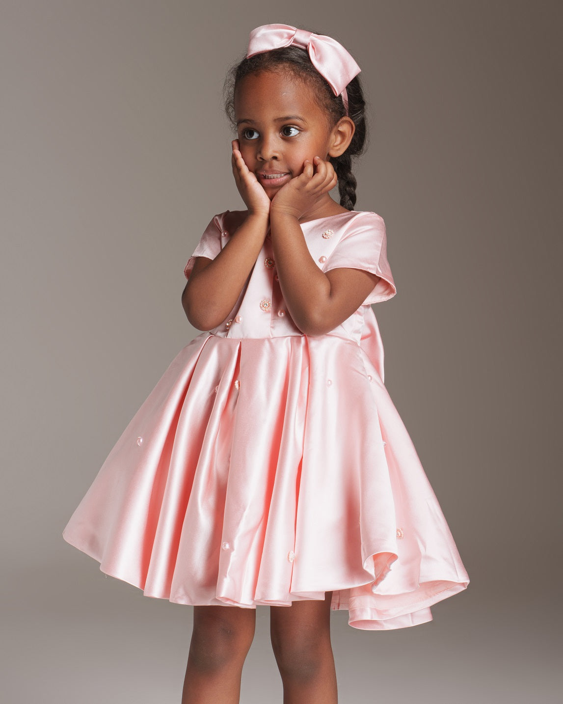 Blushing pink dress for girls